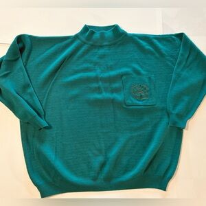 Vintage Euroflash Green Sweater  With 3/4 Sleeves - One Size